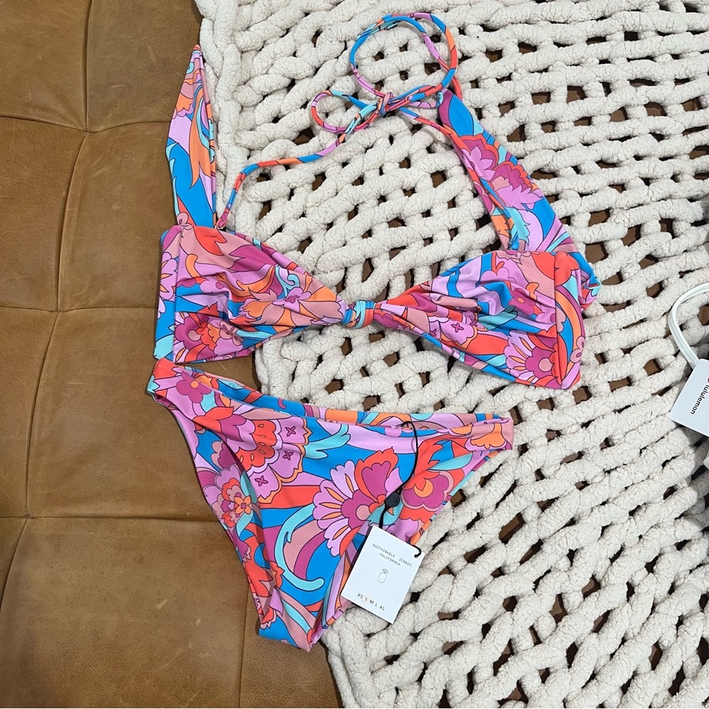 NWT Skatie Bikini Set, Lyndi Top M & Cheryl Bottom S, Lanai